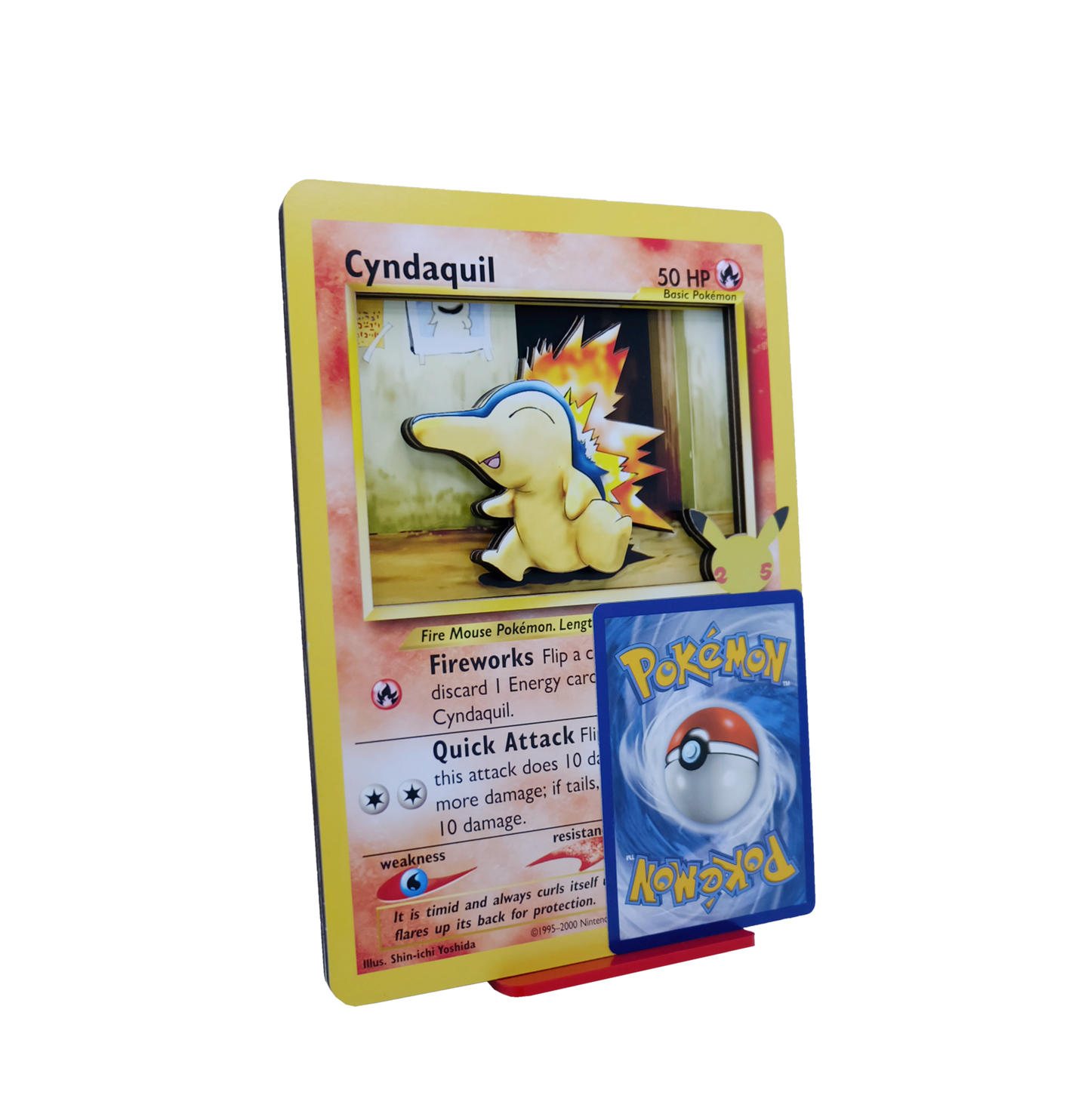 Cyndaquil Jumbo 3D Pokemon Card