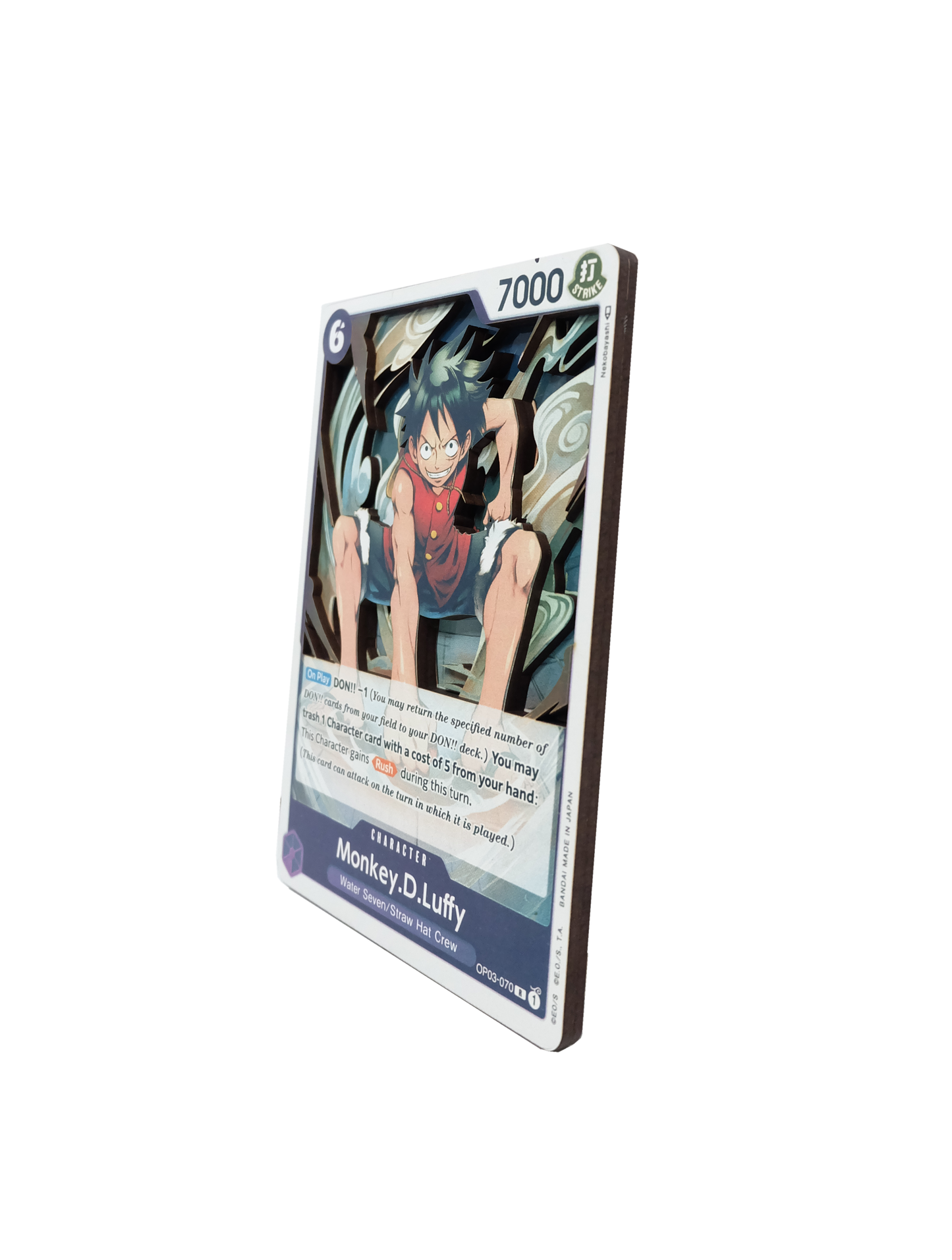 3D One Piece Luffy Jumbo Card