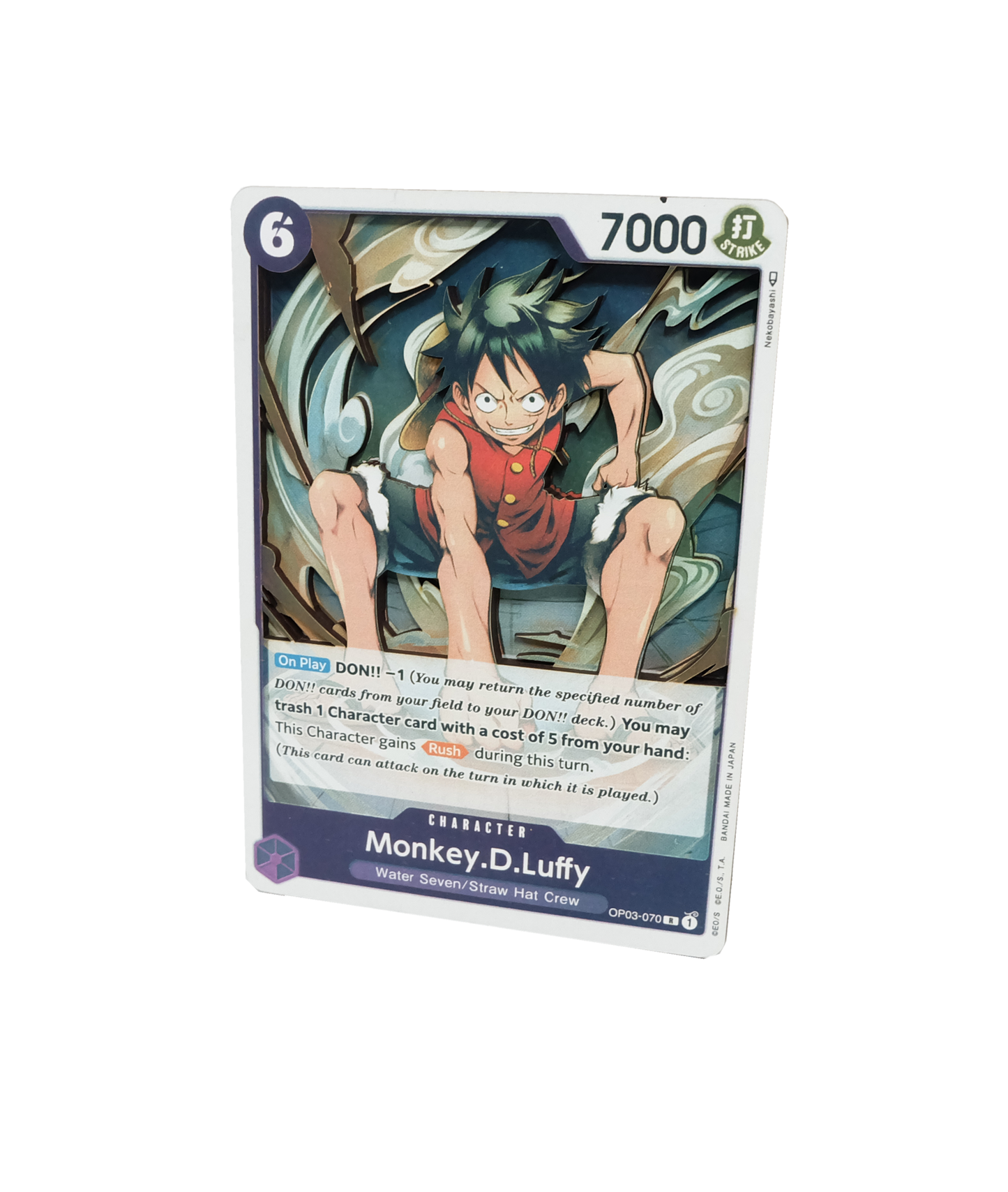 3D One Piece Luffy Jumbo Card