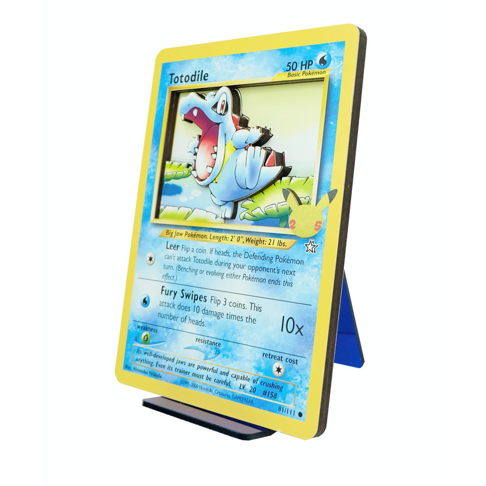 Totodile Jumbo 3D Pokemon Card