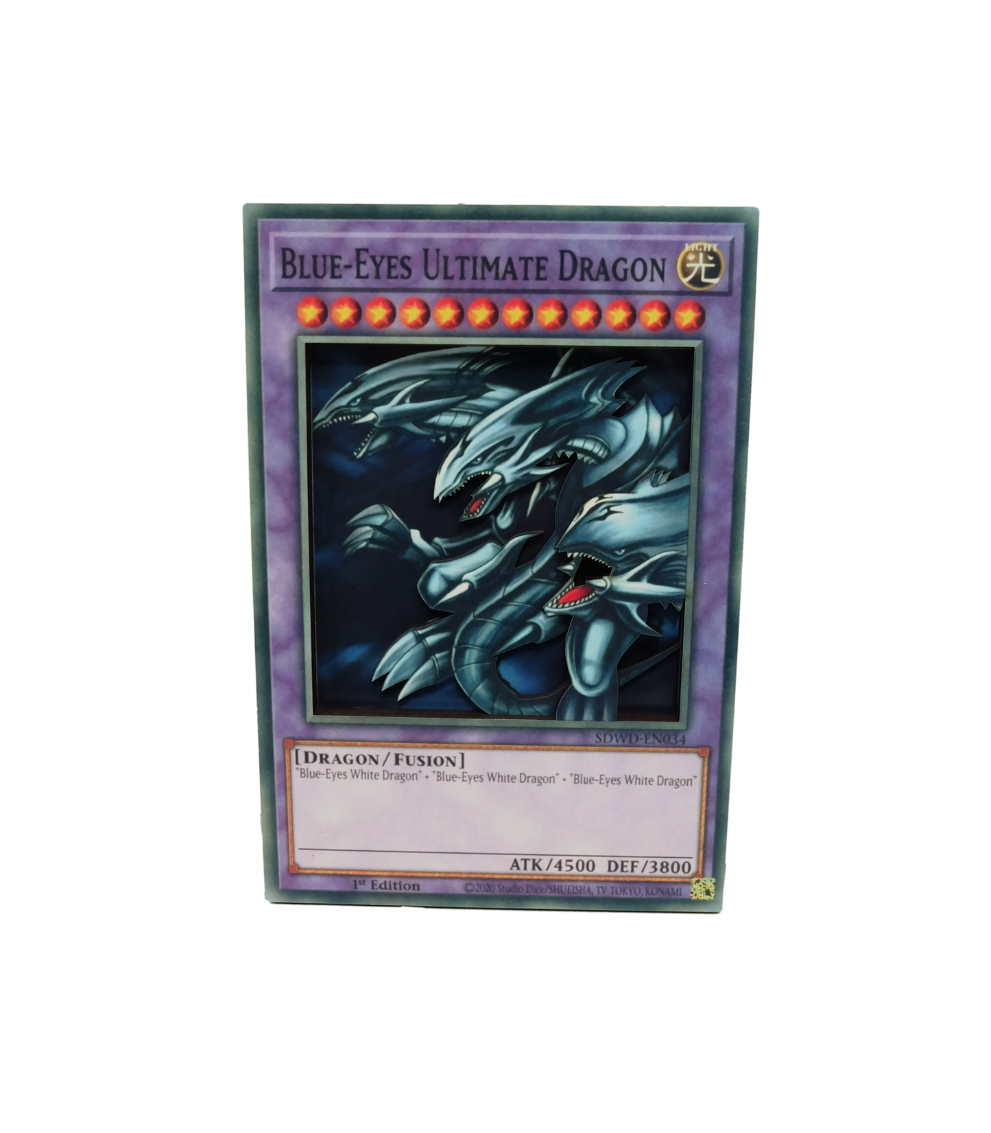 Jumbo Yu-Gi-Oh Blue Eyes White Dragon 3D Card