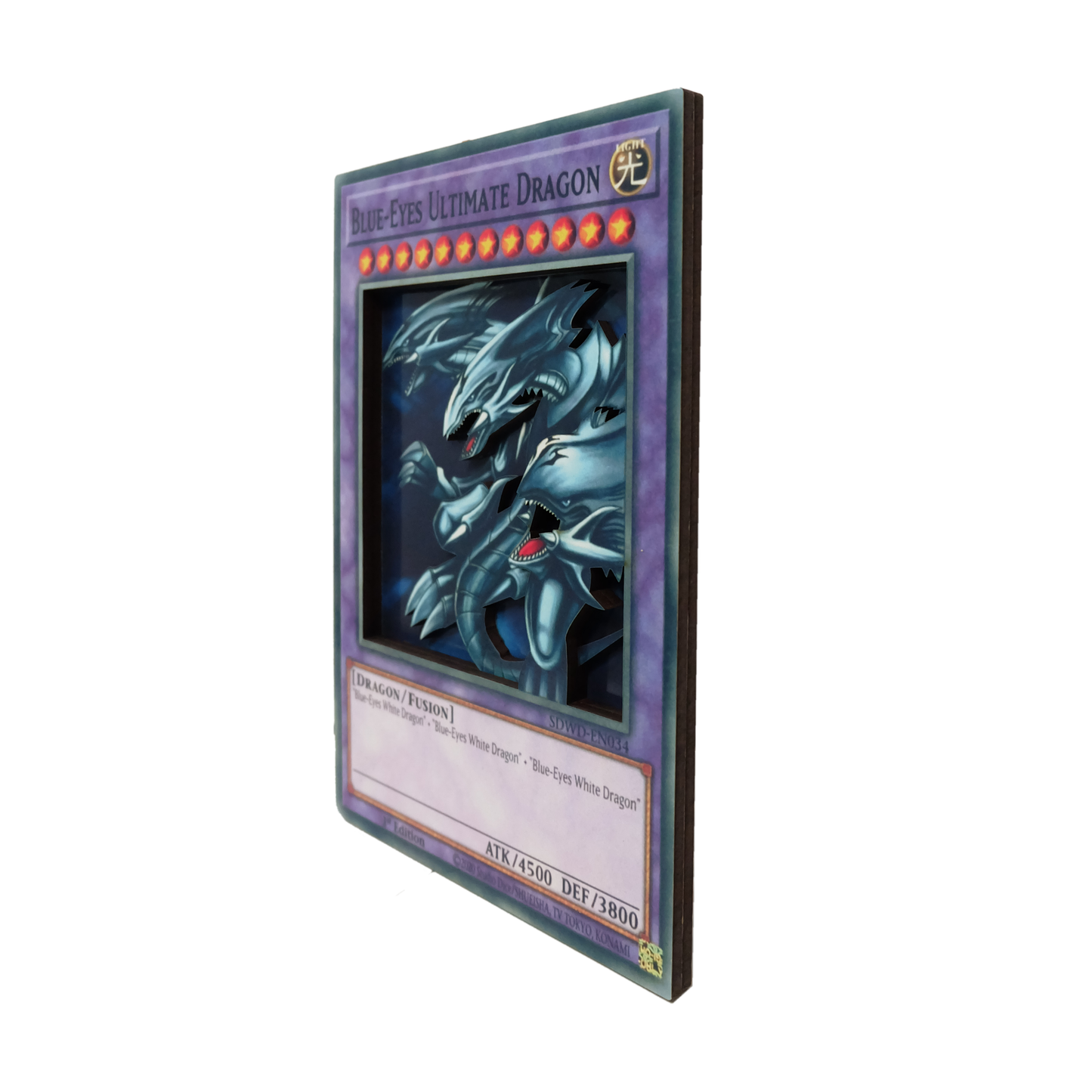 Jumbo Yu-Gi-Oh Blue Eyes White Dragon 3D Card