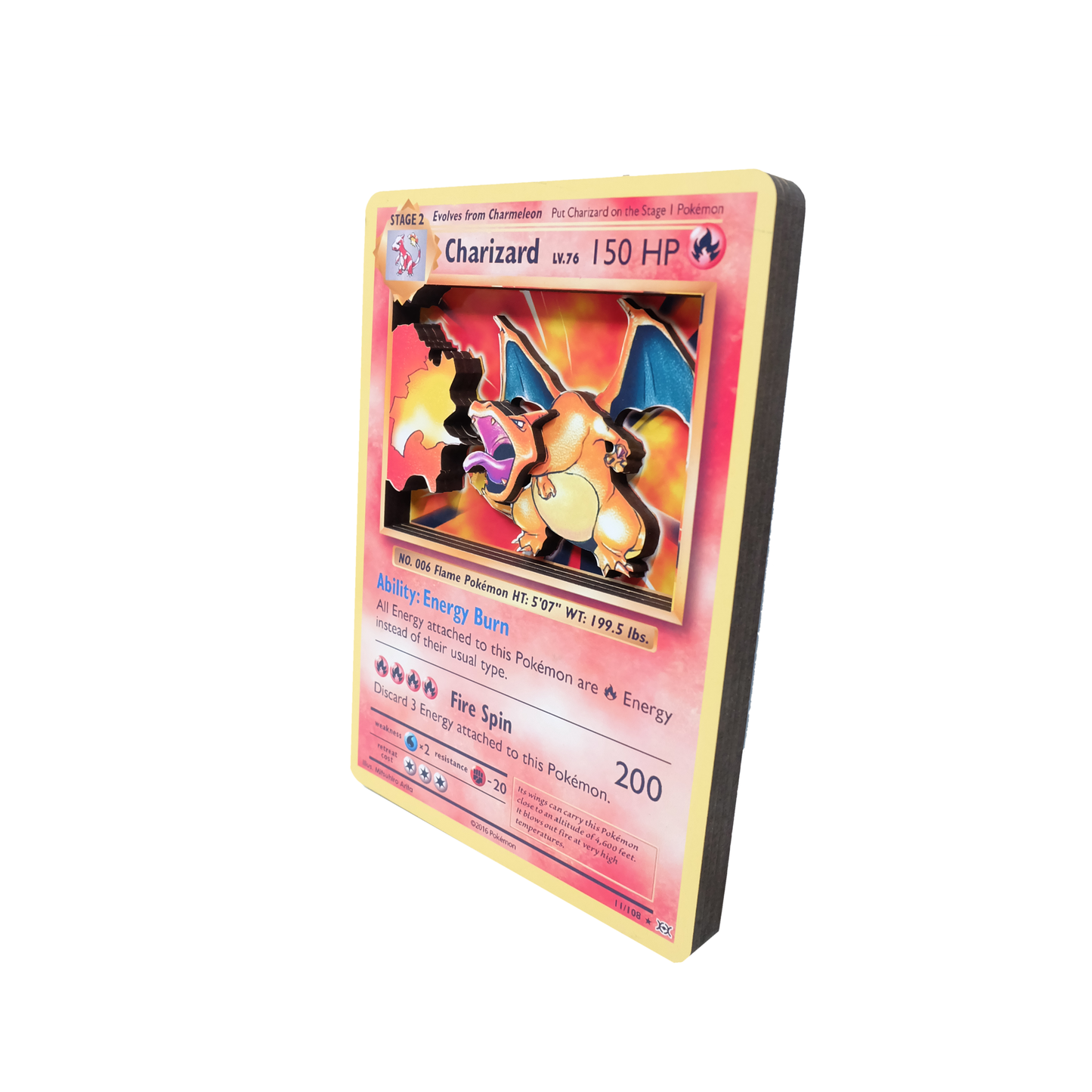 jumbo charizard pokemon card Charizard Jumbo 3D Pokemon Card – Embrace Design