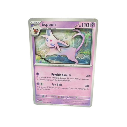 Espeon Jumbo 3D Pokemon Card