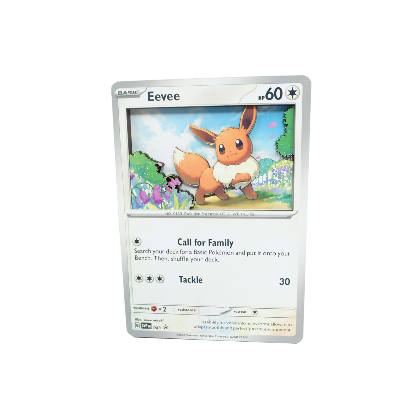 Eevee Jumbo 3D Pokemon Card