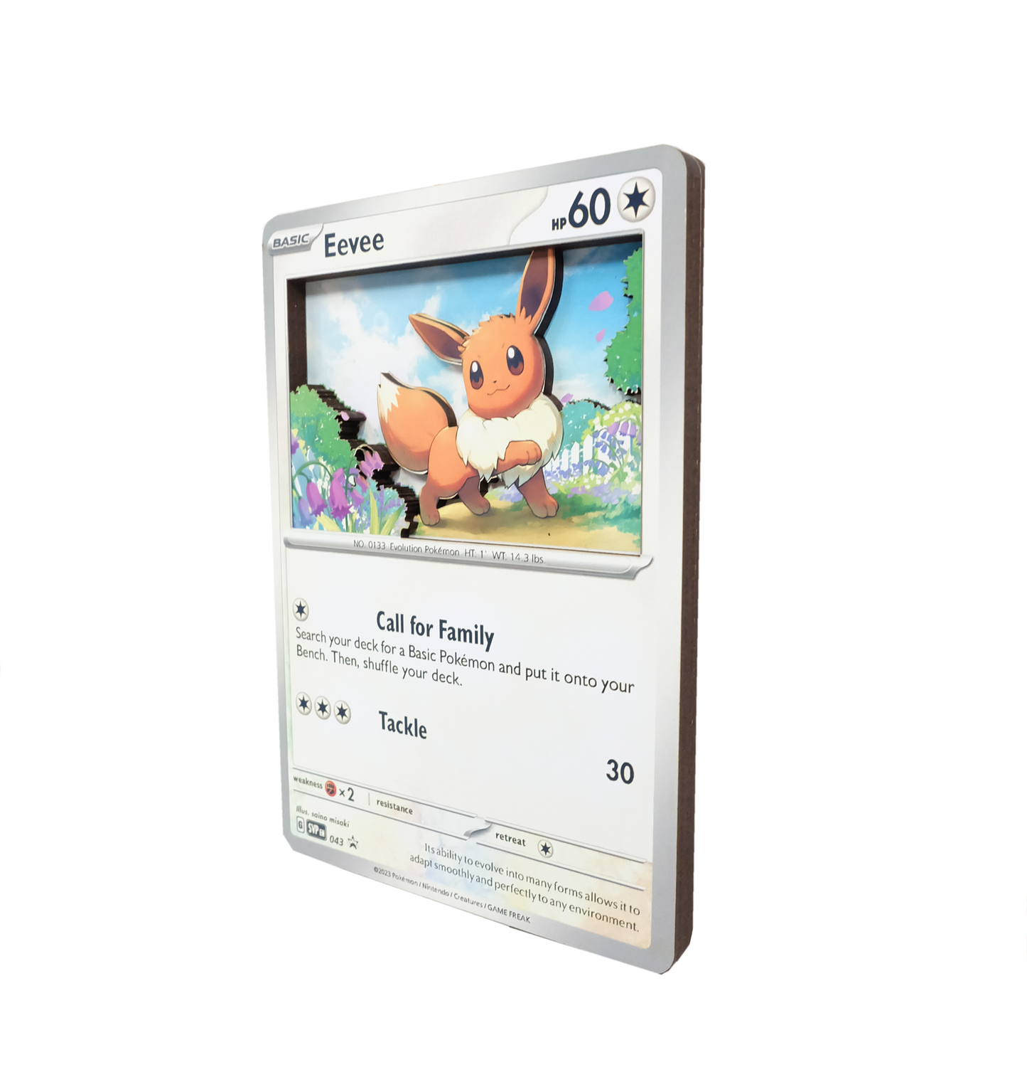 Eevee Jumbo 3D Pokemon Card
