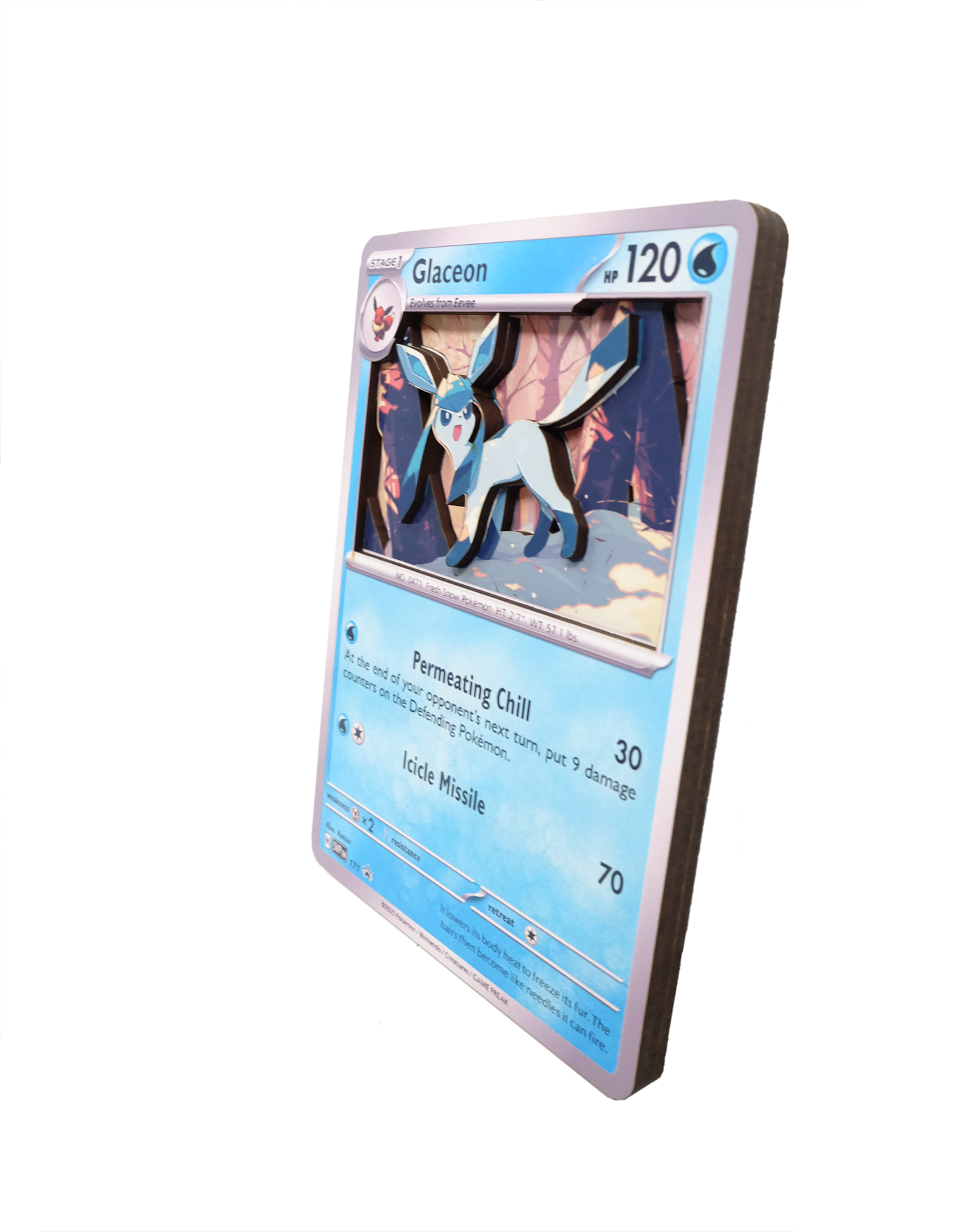 Glaceon Jumbo 3D Pokemon Card
