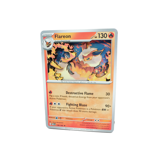 Flareon Jumbo 3D Pokemon Card