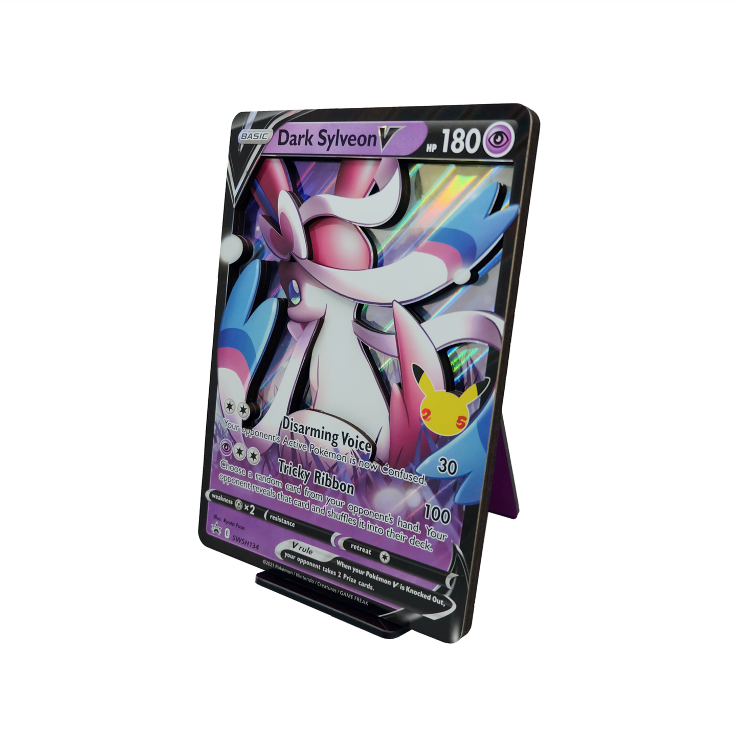 Dark Sylveon 3D Holographic Jumbo Pokemon Card