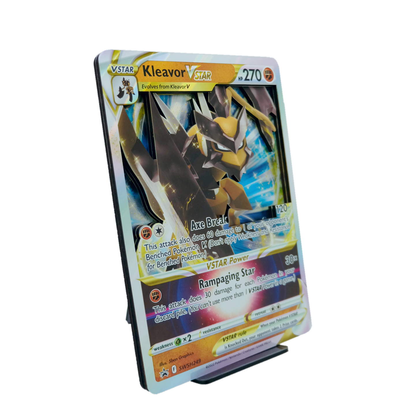 Kleavor 3D Holographic Jumbo Pokemon Card