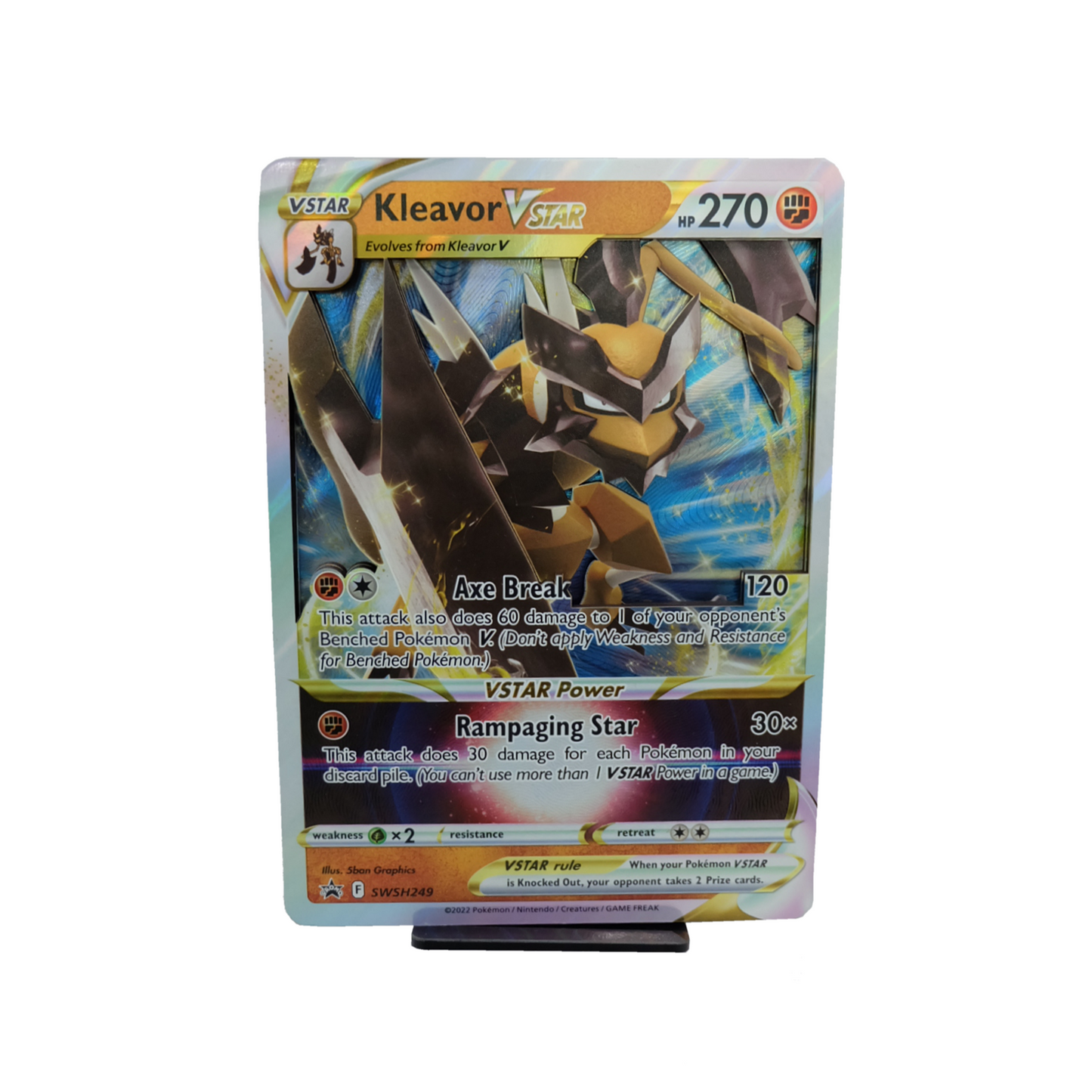 Kleavor 3D Holographic Jumbo Pokemon Card