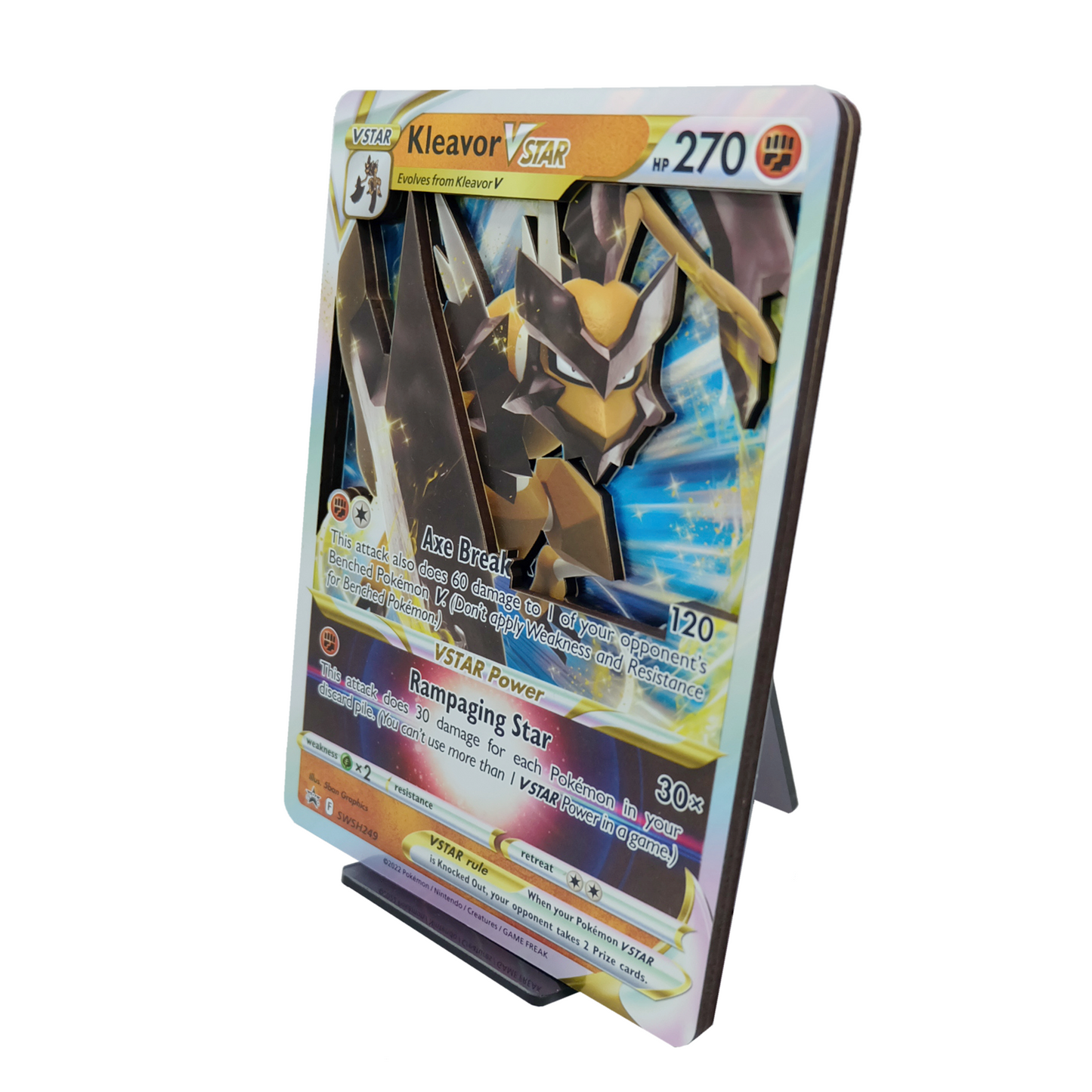 Kleavor 3D Holographic Jumbo Pokemon Card