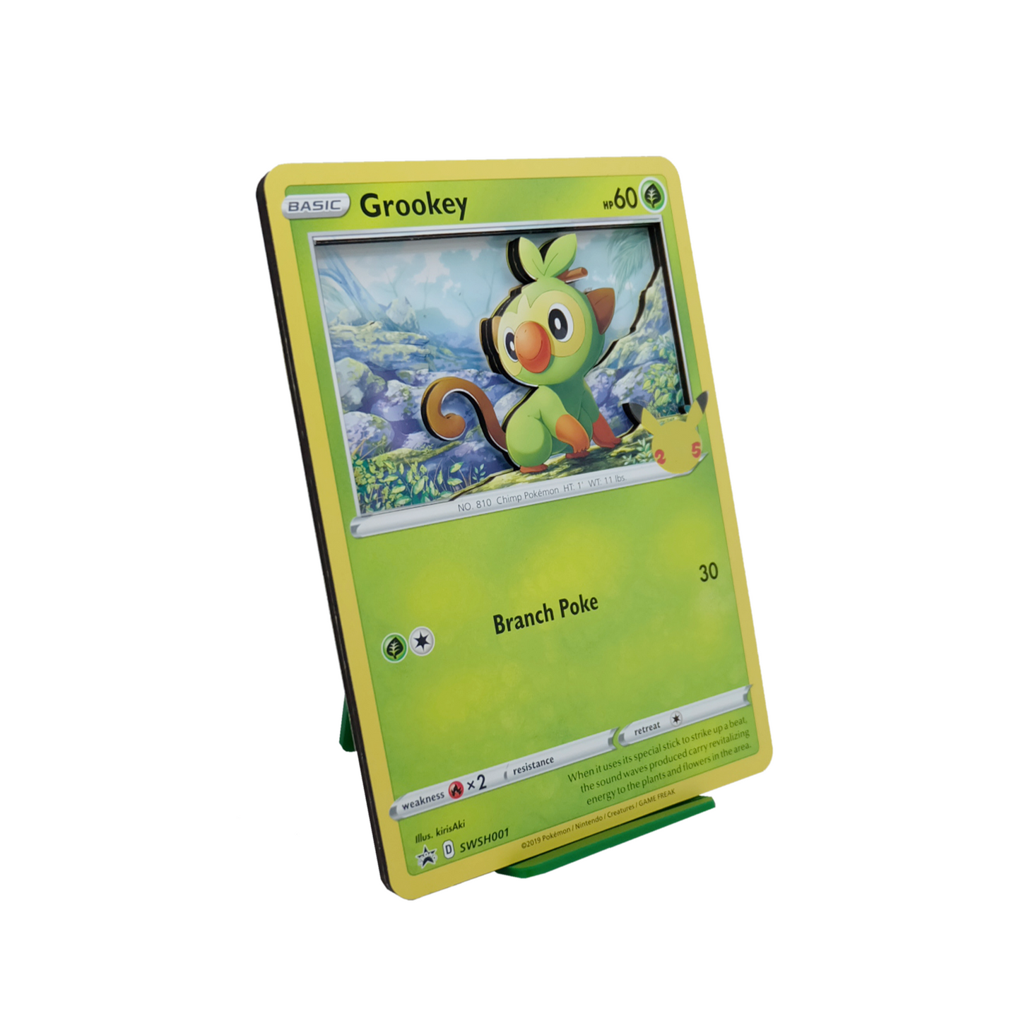 Grookey 3D Jumbo Pokemon Card