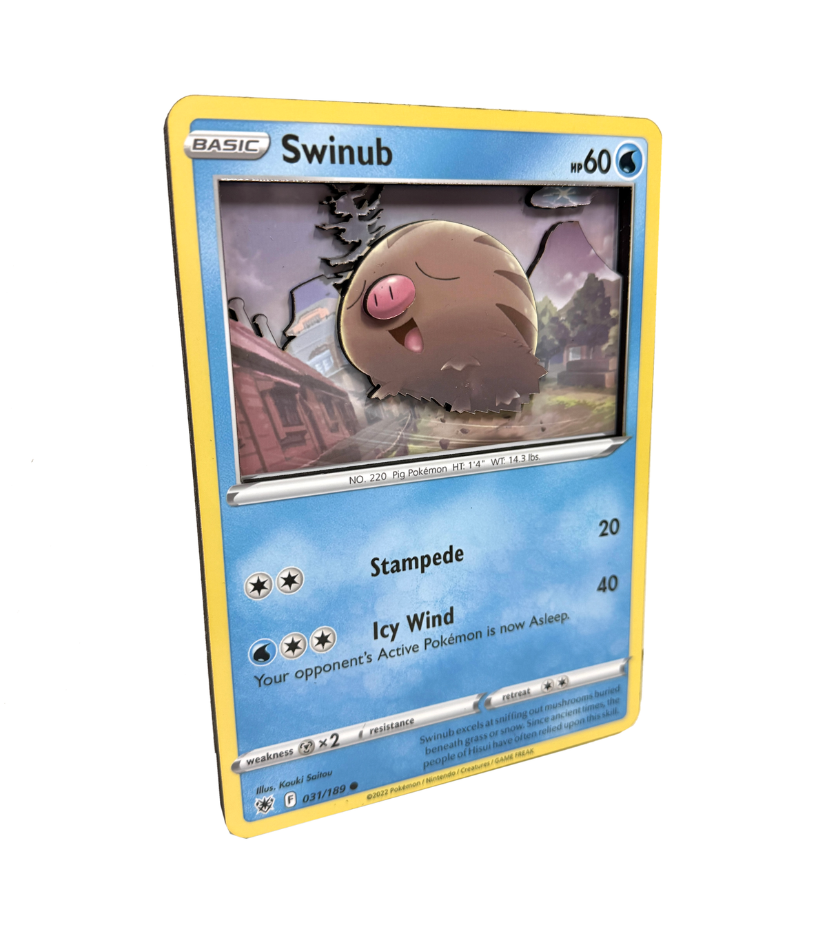 Swinub 3D Jumbo Pokemon Card
