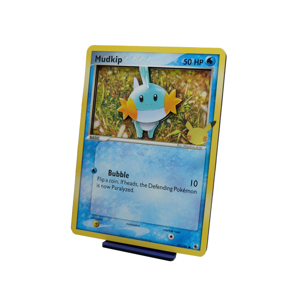 pokemon card mudkip Mudkip 3D Jumbo Pokemon Card – Embrace Design