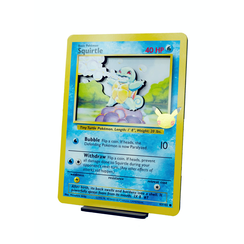 Squirtle Jumbo 3D Pokemon Card