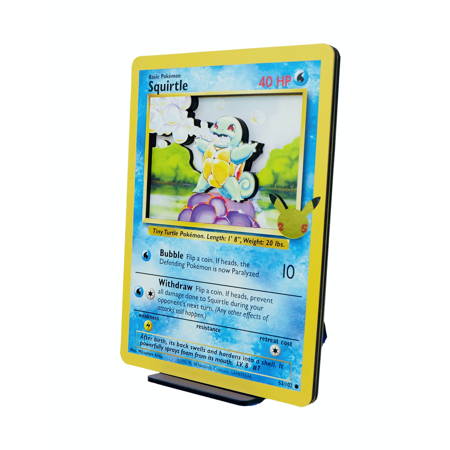 Squirtle Jumbo 3D Pokemon Card